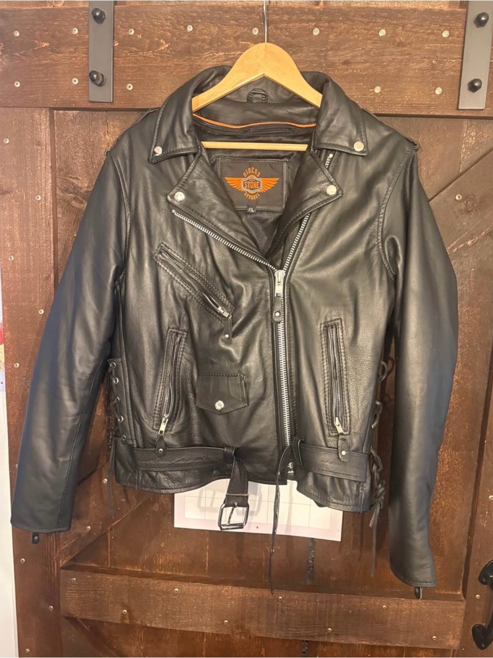 Stone Riders Apparel XL Vintage Womens Leather Motorcycle Riding Jacket